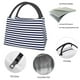 thumbnail image 4 of Easygdp Navy Blue And White Stripes Bolsa de Almuerzo Insulada Reutilizable, Bolsa de Mano y Bandolera para Oficina, Trabajo, Viajes, 4 of 6