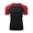 Red, variant on Mens Fashion Tops, Workout Shirts for Men, Color Panels Mens Short Sleeve Crew Neck Slim Style Stretchy Sporty Gym Workout Running Beach Soft Tops