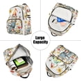 thumbnail image 5 of Flowers Gnome Bees Travel Laptop Backpack Casual Daypack Lightweight Bookbag Compartment for Business, 5 of 7