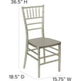 thumbnail image 2 of YYEAN Mahogany Resin Stacking Chiavari Chair 18.5"D x 15.75"W x 36.5"H-Champagne, 2 of 11