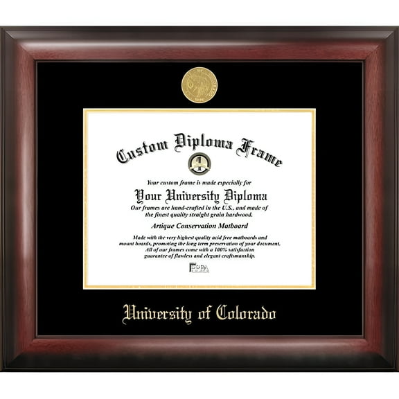 Campus Images CO995GED-1185 11 x 8.5 in. University of Colorado Boulder Gold Embossed Diploma Frame - Satin Mahogany