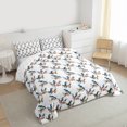 thumbnail image 3 of Manfei Cartoon Bird Full Size Comforter Sets for Teen, Christmas Flower Plant Bedding Comforter Set, Rustic Animal Reversible Bedding Sets, Ultra Soft Home Decor, 3pcs, 3 of 8