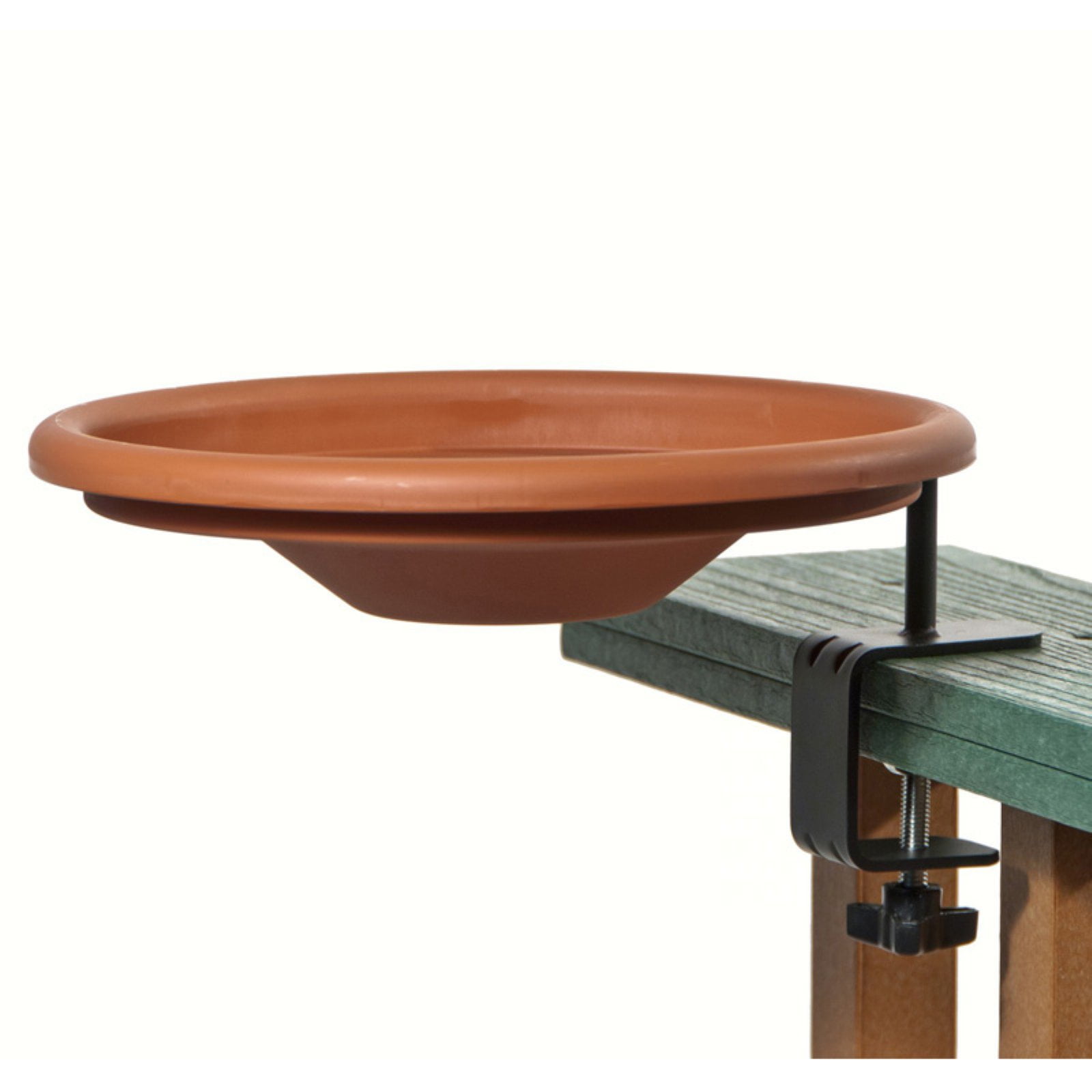 Wood Link Deck Mount Bird Bath