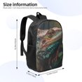 thumbnail image 2 of Disketp Realistic Colorful Chameleon School Backpack, Lightweight Basic Middle School Bookbags 17 Inch Casual Daypack for Student College, Travel or Outdoor, 2 of 6