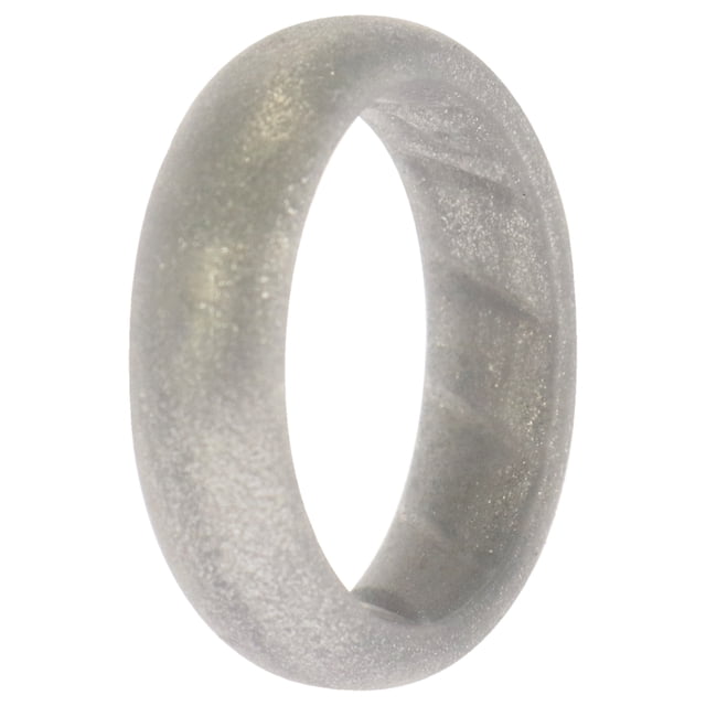 Anillo de boda BR sólido de silicona - Basic-Silver by ROQ para mujer - Anillo de 5 mm