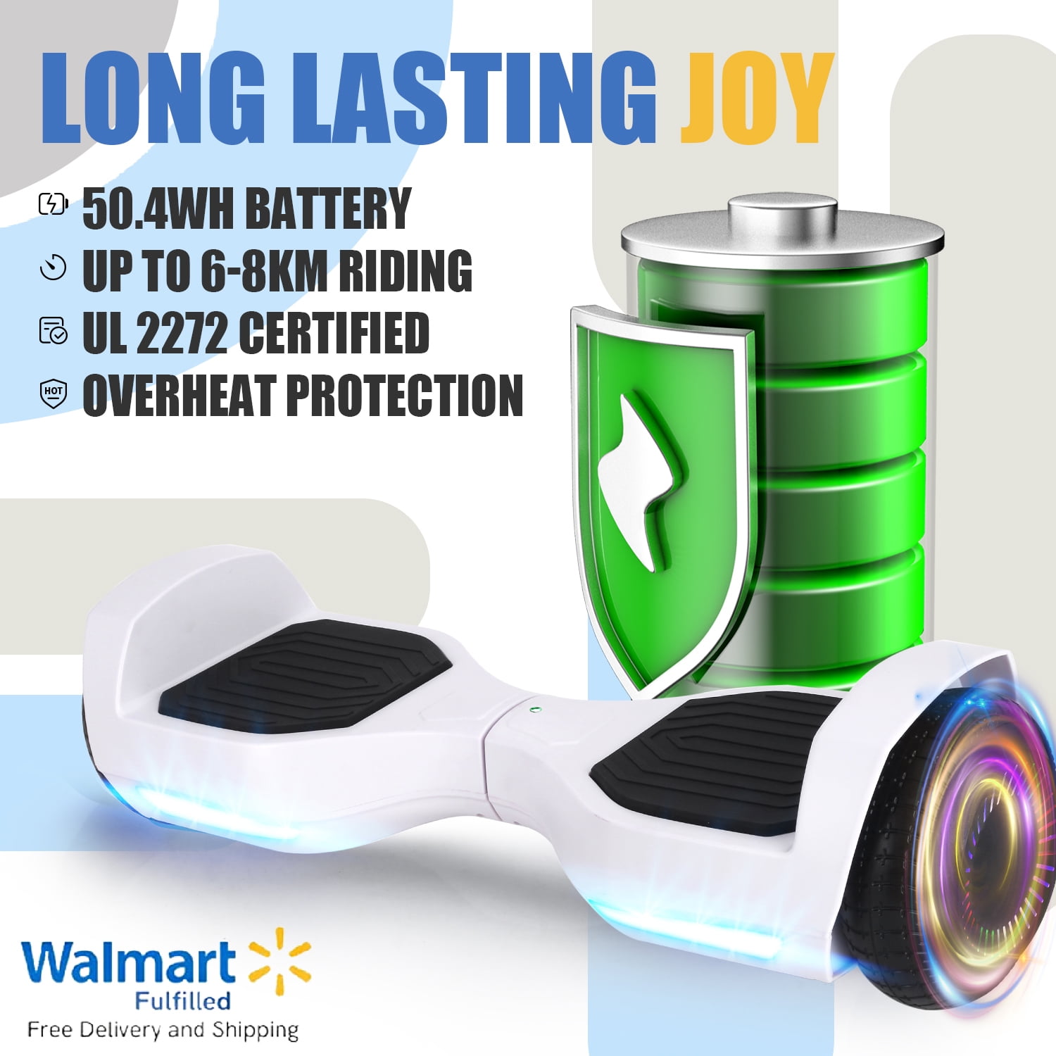 Electric Scooters For Adults GOTRAX FX3 Hoverboard With LED