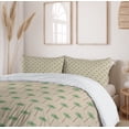 thumbnail image 6 of Ambesonne Palm Trees Duvet Cover Set, Grid Composition Palm, 2-Calking, Pale Sepia and Multicolor, 6 of 7