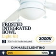 thumbnail image 6 of Prominence Home Auletta 52" White Indoor/Outdoor Ceiling Fan with 4 Blades, Light Kit, Pull Chains & Reverse Airflow, 6 of 16