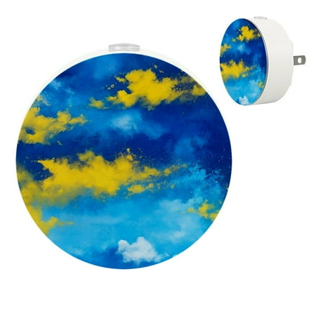 

YZUOUZY Night Light Night Lights Small Bedside Lamps Set of 2 Modern Art Abstract Art Sky Cloud