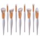 thumbnail image 2 of 10 Pedazos Cepillos de Maquillaje Profesional de Pelo Sintético para Maquillaje de Cara Blanco Baoblaze Pinceles de maquillaje, 2 of 8