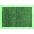 thumbnail image 1 of Ahgly Company Indoor Rectangle Abstract Emerald Green Contemporary Area Rugs, 2' x 4', 1 of 4