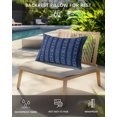 thumbnail image 4 of Pack of 4 Outdoor Lumbar Pillow Covers 11x16 Inch, Navy Blue Striped Waterproof Throw Pillow Covers Set, Modern Abstract Art Geometric Stripes Decorative Cushion Cases for Patio Porch Car, 4 of 7
