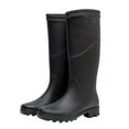 thumbnail image 2 of Quealent Men's Steel Toe Rain Boots Rubber Boots, Waterproof Garden Fishing Outdoor Work Boots, Durable Slip Resistant Knee Boots (Black,8.5), 2 of 7