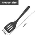 thumbnail image 2 of 2Pack Small Silicone Turner High Heat Resistant Slotted Spatula for Fish, Eggs, Pancakes and More (8.2 IN, Black), 2 of 7