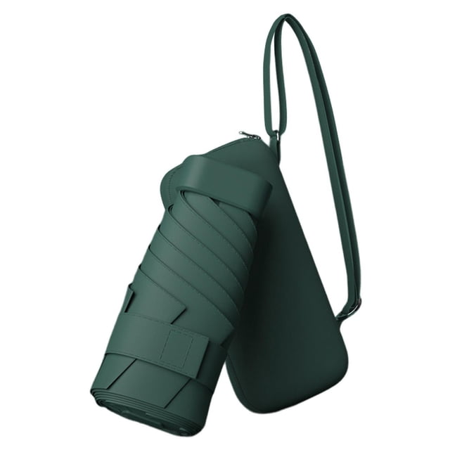 ManxiVoo Parapluie de Voyage Compact avec Pochette Léger Coupe-Vent Portable Soleil Pluie Parasol Vert Armée