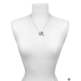 thumbnail image 3 of Delight Jewelry Silvertone Sisters Rock on AB Crystal Heart - Love and Lock Charm Necklace, 18"+1", 3 of 4