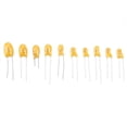 thumbnail image 4 of Kit surtido de condensadores de tantalio, 100 Uds., 10 valores, 16V, 1 uf - 100 uf, con caja, 4 of 12