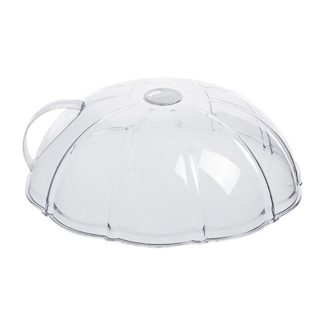 Outdor Microwave Splatter Guard Clear Food Cover With Handle Locks In Easy To Clean No Base Included