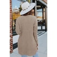 thumbnail image 2 of Women's Long Sleeve Cardigan Open Front Knit Sweaters Solid Soft Casual Loose Outerwear Coats with Pockets, 2 of 9