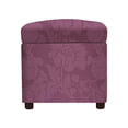 thumbnail image 3 of Jacob 18" Storage Cube Ottoman Purple Floral Sateen, 3 of 4