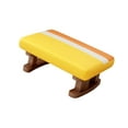 thumbnail image 4 of simhoa Foot Rest with Wooden Legs Rectangle Step Stool for Dining Bed Shoe Changing Yellow, 4 of 8