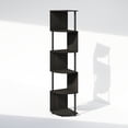 thumbnail image 2 of Furinno Basic 5-Tier Zigzag Corner Multipurpose Standing Shelf, Espresso/Black, 2 of 6