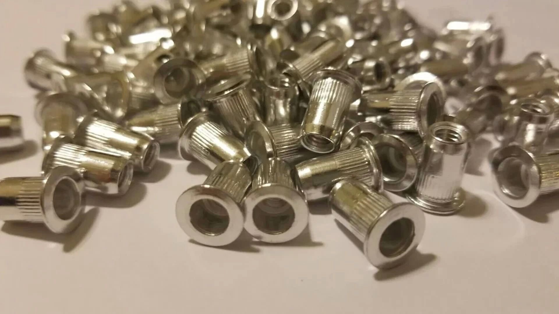 PRIME - 100 Pcs 10-32 Aluminum Flange Nutserts Rivet Nut Rivnut Nutsert