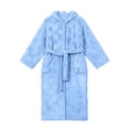 thumbnail image 4 of Mifsaly Plush Bathrobes for Women Hooded Absorbent Waffle Knit Spa Robe with Belt and Pockets Blue,Free Size, 4 of 8