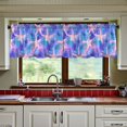 thumbnail image 3 of Yayeee Kitchen Curtains Tier Set of 2 Light Filtering 57"x36" Over Sink Window Panels, Pink Starfish Pattern, 3 of 7