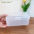 thumbnail image 3 of 2 Pack Rectangle Plastic Clear Storage Containers Box, Small Clear Case for Pills, Jewellery, Herbs, Tiny Bead, Craft Items, 3 of 8