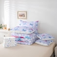 thumbnail image 6 of Feelyou Butterfly Dragonfly Bedding Comforter Set 7pcs, Plum Polkadots King Bedding Sets, 6 of 8