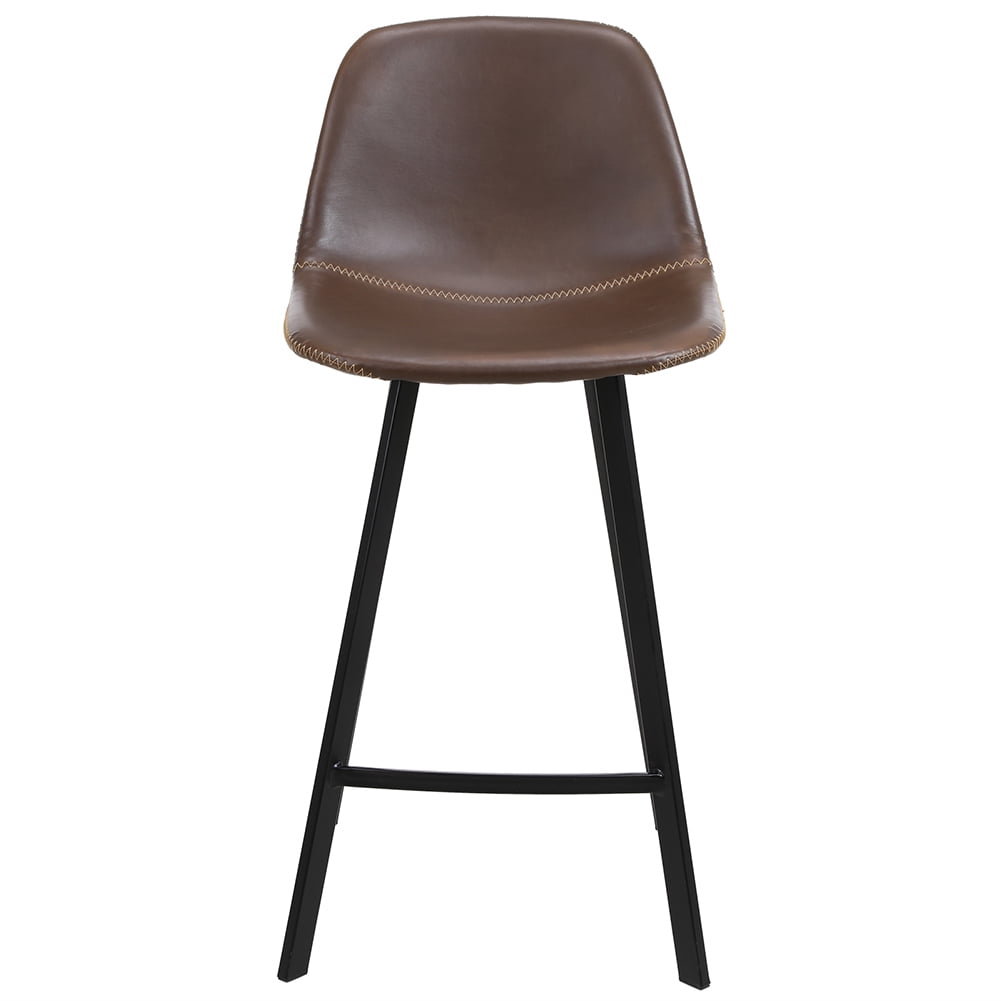 Private Jungle FCH 2pcs Wrought Iron Bar Stool With Curved Feet, Medium Height 46*36*91cm Dark Brown Private Jungle FCH 2pcs Wrought Iron Bar Stool With Curved Feet, Medium Height 46*36*91cm Dark Brown