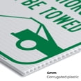 thumbnail image 5 of Customer Parking Only Sign, Violators Will Be Towed, 24x36 Corrugated Plastic, 5 of 7