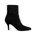 thumbnail image 3 of BLISSFUL STEP Women's Pointed Toe Slouched Stiletto Heel Ankle Boots Black 11, 3 of 6
