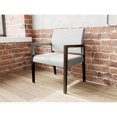 thumbnail image 4 of Pemberly Row Waiting Reception Wide Guest Chair Wood Frame in Gray, 4 of 5