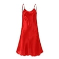 thumbnail image 4 of EFINNY Women’s Sexy Silk Babydoll Sleeveless Sleepwear Robes, 4 of 4