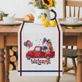thumbnail image 5 of Burlap Table Runner 120 Inches Long, Red Truck USA Flag Cherries Balloons Non-Slip Kitchen Table Runners for Dining Room Everyday Use Party Table Decorations Rainbow Welcome Sign, 5 of 9
