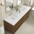 thumbnail image 2 of James Martin Vanities 72" Double Vanity, Bright White w/ 3 CM White Zeus Quartz Top, 2 of 7