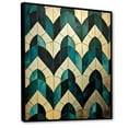 thumbnail image 2 of Designart "Golden Arches In Emerald II" Abstract Shapes Floater Framed Wall Decor, 2 of 5