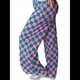 thumbnail image 2 of Pantalones Casuales A Cuadros para Mujer, Cintura Elástica, Cómodos, Holgados, de Pierna y con Bolsillos Cuadros Rosa y Verde XXL, 2 of 7