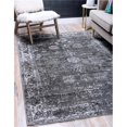 thumbnail image 1 of Unique Loom 3134052 4 x 6 ft. Casino Sofia Rectangular Rug, Dark Gray, 1 of 2