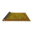 thumbnail image 2 of Ahgly Company Indoor Square Oriental Yellow Industrial Area Rugs, 5' Square, 2 of 4