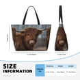 thumbnail image 2 of Large Beach Bags Water-resistant Sandproof - Yak (6) Cute Beach Tote Bags for Women with Zipper, 2 of 6