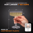 thumbnail image 4 of Ksestor Acrylic Champagne Tower Glasses 7 oz, Built for Celebrations Stackable Acrylic Plastic Coupe Glasses Set of 20, 4 of 7