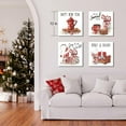 thumbnail image 6 of Framed Wall Art Merry Christmas Wall Decor Festival Red Christmas Present Canvas Prints for Living Room Bathroom Home 4 Panels 12x12 Inches, 6 of 6