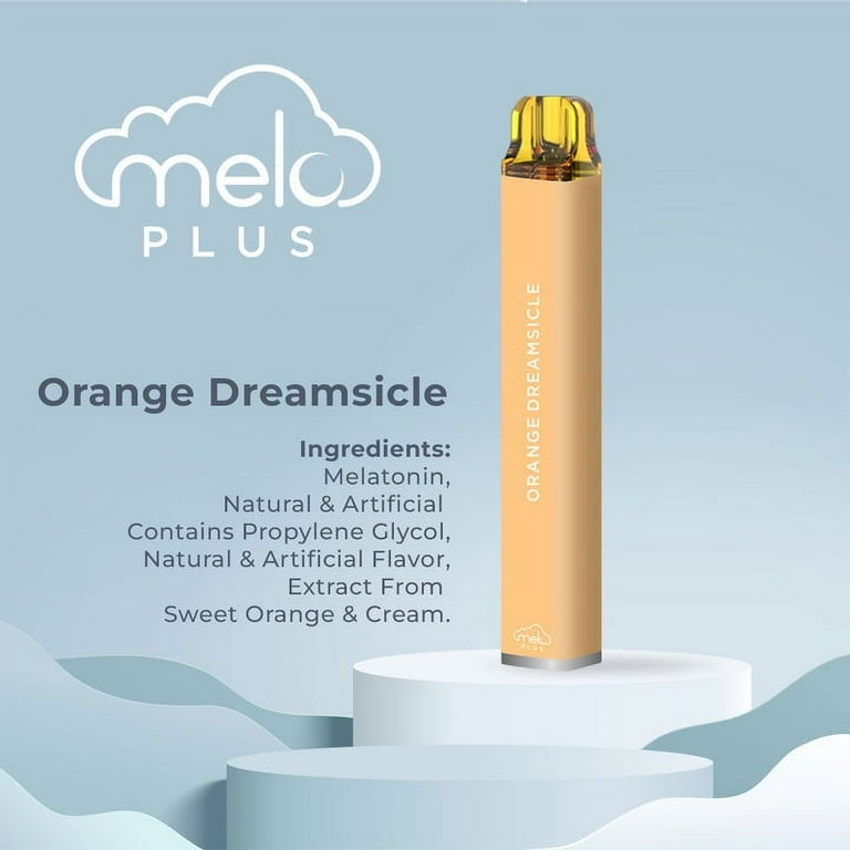 MELO Melatonin Diffuser, Vegan Sleep Aid, Orange Dreamsicle Flavor, 800 Puffs - Walmart.com MELO Melatonin Diffuser, Vegan Sleep Aid, Orange Dreamsicle Flavor, 800 Puffs - Walmart.com