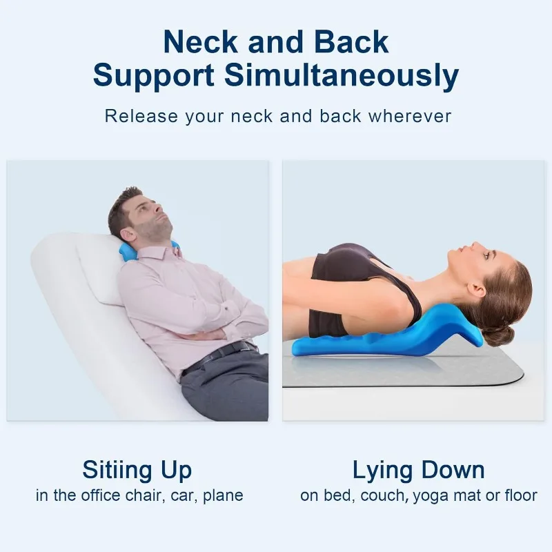 Neck Shoulder Relaxer with Cervical Traction Device Neck Stretcher Pain Relief and Cervical Spine Alignment Chiropractic Pillow