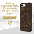 thumbnail image 2 of Case Yard Wooden Case for iPhone-SE Soft TPU Silicone cover Slim Fit Shockproof Wood Protective Phone Cover for Girls Boys Men and Women Supports Wireless Charging Maya Calendar Design, 2 of 7