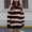 Pink, variant on Clearance! Cardigan Sweaters for Women with Pockets,Women's Round Neck Knitted Shirt With Stripe Pullover Casual Mid Length Sweater - Black S
