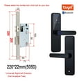thumbnail image 2 of Door Lock, K7 Pro Biometric Fingerprint Door Lock Black Smart Lock Tuya App Remote Unlocking Password Keyless Lock Electronic Door Lock ,Easy to Install, 2 of 7